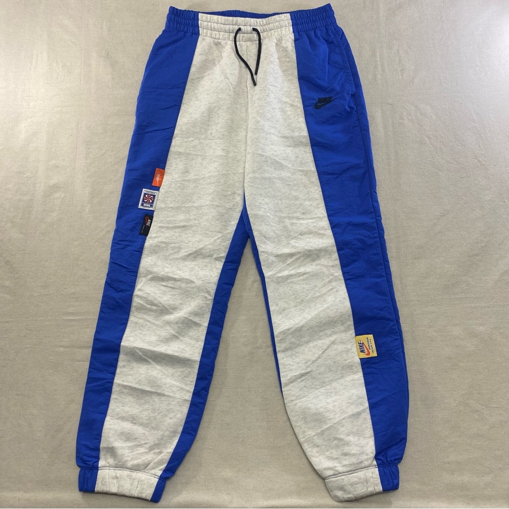 Nike Sportswear Icon Clash Pants Sweatpants Sz S Blue and Gray Vintage Style Y2K